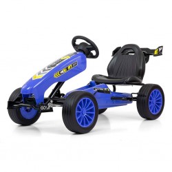 Dětská šlapací motokára Go-kart Rocket tm. modrá